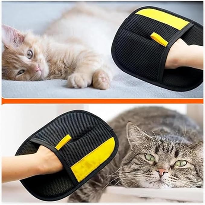 Pet Hair Remover Glove, Electrostatic Pet Hair Removal Gloves for Cats & Dogs, Reusable Double Sided Pet Hair Remover for Couch, Cat Grooming Gloves(2pcs)