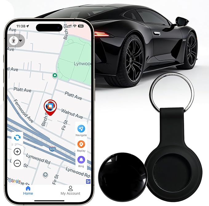 GPS Tracker for Vehicles, No Subscription Location Tracking Device, No SIM Card Required, No Monthly Fee, Magnetic GPS Tracker for Car, Kids’ Belongings, Pets, Elderly Items