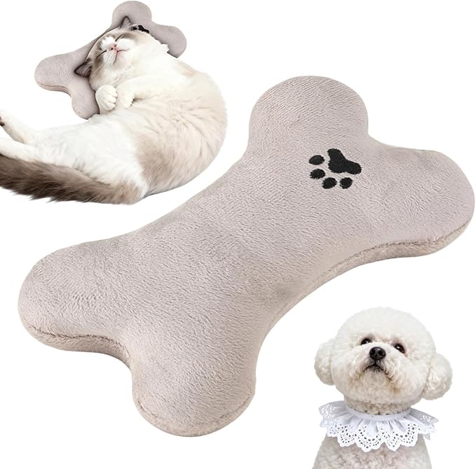 Chew Resistant Pet Supplies, Soft Stuffed Plush Animal Dog Toy, Comfort Pet Sleeping Cushion, Cuddling Bed for Small Medium Large Dogs, Puppy Kitten Accessories for Aggressive Chewers (Cream Colored)