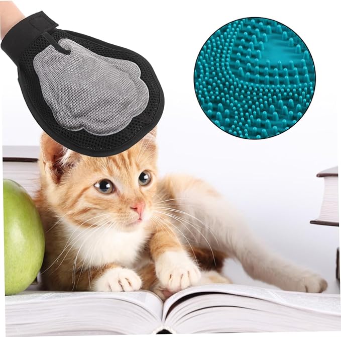 Pet Massaging Deshedding Glove for Dogs Gentle Grooming Glove for Cats Comfortable Padding and Mesh