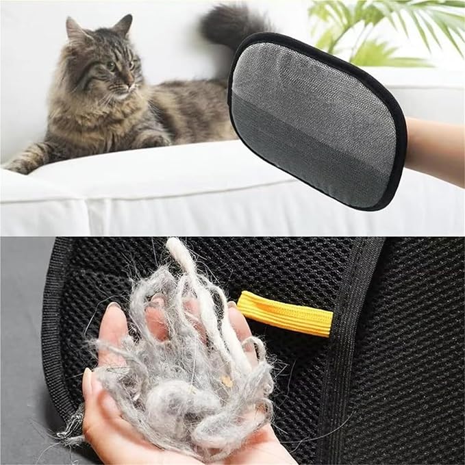 Pet Hair Remover Glove, Double Sided Pet Grooming Gloves for Dogs, Cat Grooming Gloves, Reusable Pet Hair Remover Glove, for Dogs & Cats