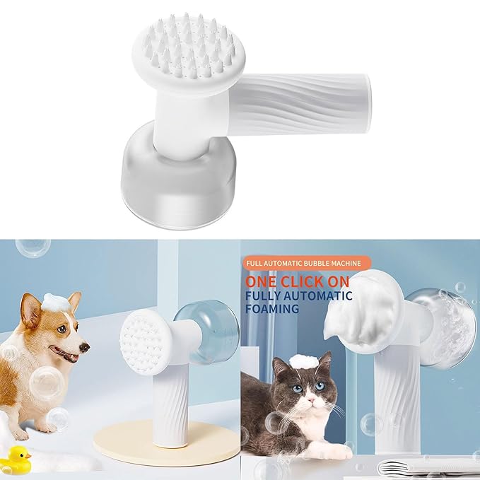 Automatic Pet Bath Brush Grooming for Dog Bath Foaming Soap Shower Silicone Massage Supplies Grooming Tool