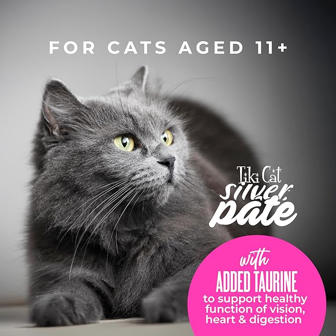 Tiki Cat Silver Pate Wet Cat Food, Chicken Recipe in Broth, 2.4 oz. Can (12 Count)