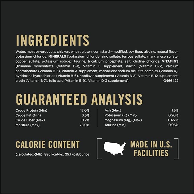 Purina Pro Plan Urinary Tract Health Chicken Entree in Gravy Cat Food - 3 oz. Pull-Top Cans,(Pack of 48)