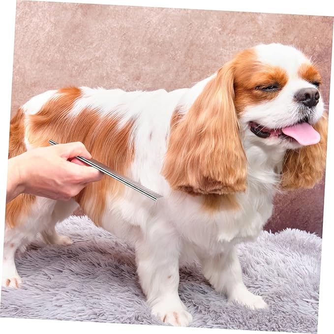 BESPORTBLE 3pcs Dog Cat Grooming Tools Stainless Steel Comb for Hair Removal Tangles Mats and Skin Massage
