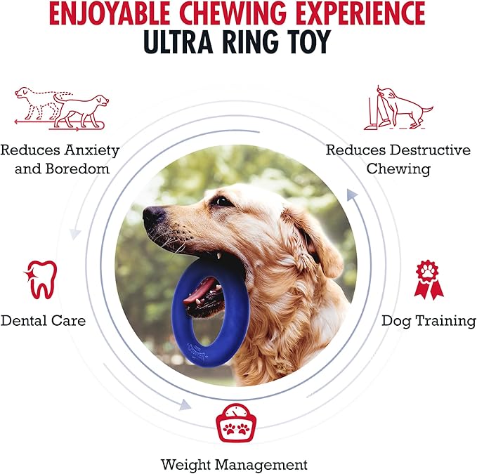 Tuff Pupper SuperChewer Tough Dog Ring Toy | Lifetime Replacement | Strong Natural Rubber | Chew Toys for Aggressive Chewers | Durable Tug Play | Strong Dog Ring Toy | Large Breed Tested