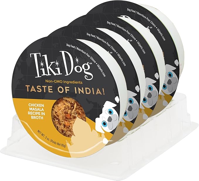 Tiki Dog Taste of The World - Dog Wet Food - Whole Foods - India! Chicken Masala - 3 oz Cup