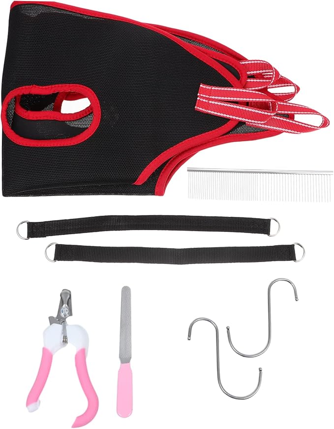 Happyyami 1 Set Pet Grooming Hammock for Cats Bag for Grooming Durable and Easy to Use for Nail Trimming and Pet Care Random Color