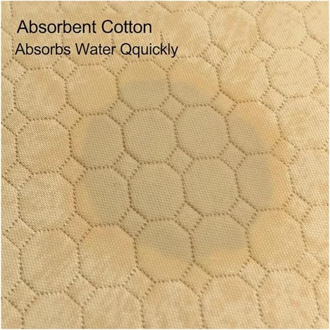 Cat Dog Urine Pads Washable Reusable Anti Slip Pet Pee Pad Puppy Training Pad Pet Bed Urine Mat Compatible with Car Seat Cover Pet Supplies(Khaki,M 60x45cm)