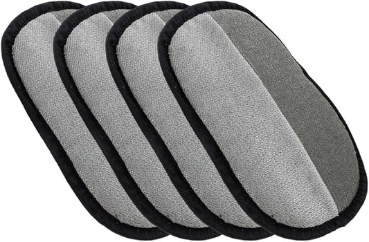 Hemoton 4pcs Double-Sided Pet Grooming Gloves for Hair Removal, Large Size Deshedding Mitts for Cats and Dogs, Reusable Bathing and Fur Removal Tool for Pet Hair Control