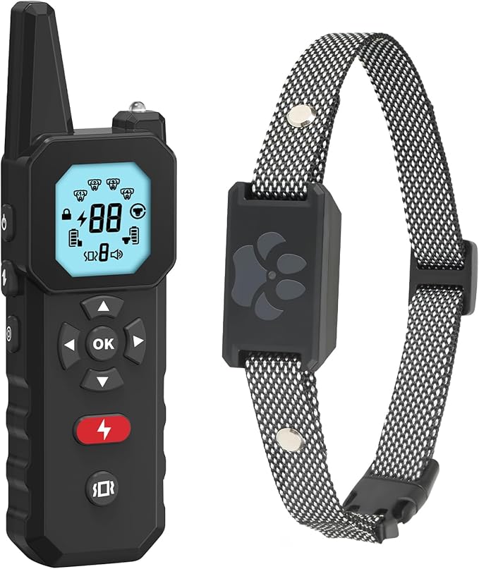 Wireless Dog Fence & Training System, Approximately 3300 Feet Range, Beep/Vibration/Static Modes, Adjustable Levels, No Wiring Setup, Waterproof Receiver