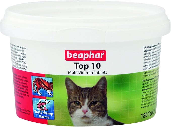 Beaphar Top 10 Cat Vitamin 180 Tablets