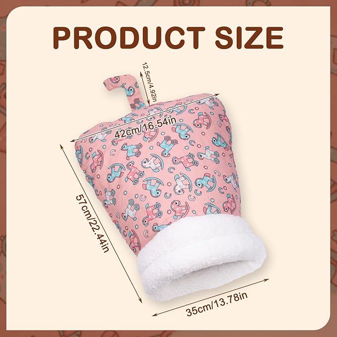 Cozy Cat Sleeping Bag, Cat Sleeping Bag for Indoor Cats, 360°Warm Cat Nap Sleeping Bag, Soft Plush Cat Sack Bed, Large Sleeping Bag for Cats up to 7.5Kg/16Lbs-Pink