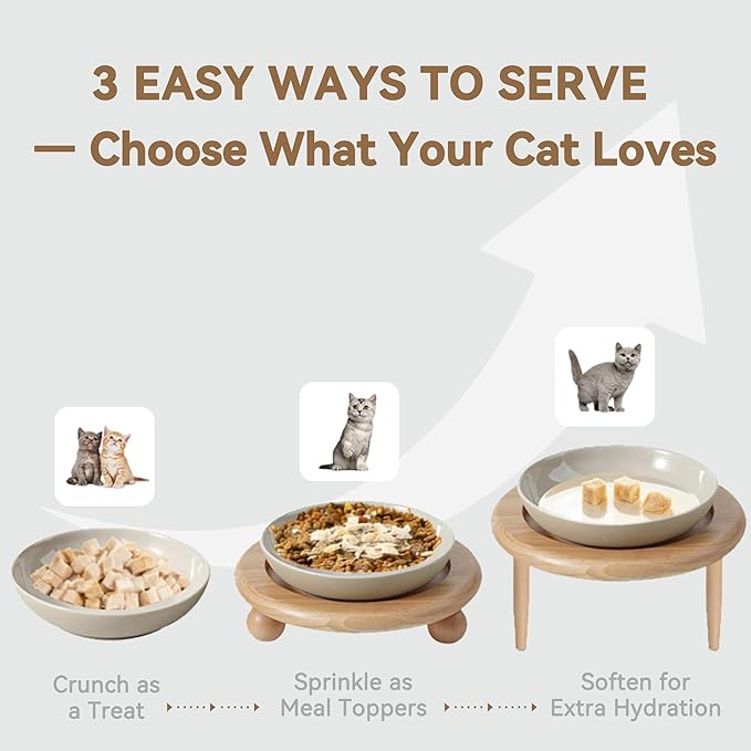 Freeze Dried Chicken Cat Treats 4 oz- Single Ingredient, Grain-Free, Gluten-Free, Filler-Free Freeze Dried Raw Cat Food Topper
