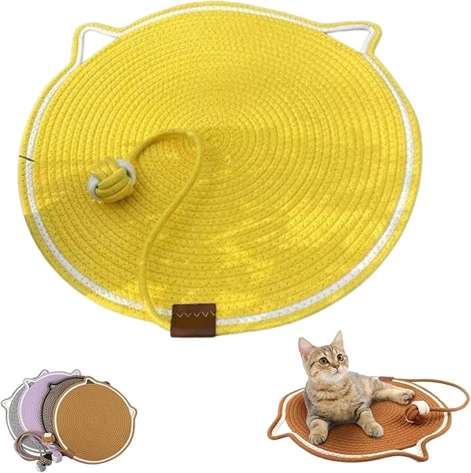 Pets Dual Scratching Pad, Cat Scratch Mats for Indoor Cats, Dual Scratching Pad for Cats, Scratching Pads for Indoor Cat(Yellow, 42cm-16IN)