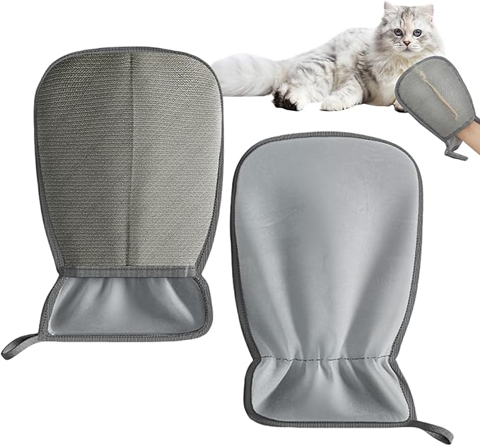 Pet Hair Removal Glove for Cats,Double-Sided Hamster Cleaning Supplies | Dog Grooming Gloves - for Clothes Bedding Sheets Carpets Sofas Mattress Pet Parents Office Car Travel Apartment Living Room