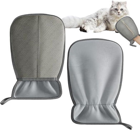 Pet Hair Removal Glove for Cats,Double-Sided Hamster Cleaning Supplies | Dog Grooming Gloves - for Clothes Bedding Sheets Carpets Sofas Mattress Pet Parents Office Car Travel Apartment Living Room