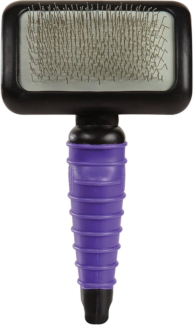 Master Grooming Tools Ergonomic Slicker Brushes — Durable, Lightweight Brushes for Grooming Dogs and Cats - Medium, Purple
