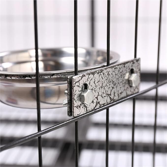 Stainless Steel Pet Water and Food Bowls for Dogs & Cats Drinking and Feeding Container with Stand Easy to Install Pet Supplies(Small Size)