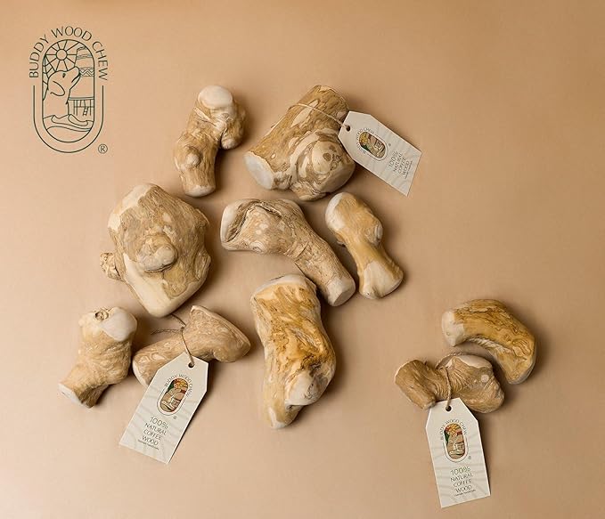 Coffee Wood Toys for Dog - Gorilla Chew, Natural Dog Bone Alternative, Durable, Long Lasting (M (Single))