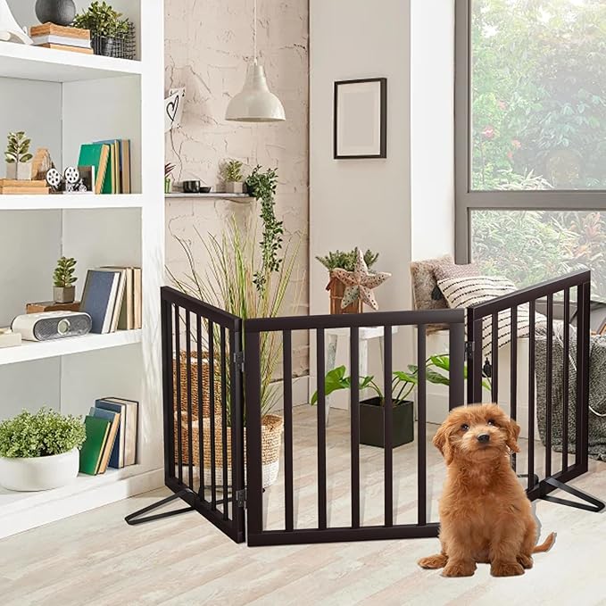 2-Pack Dog&Pet Gate Support Feet – Freestanding Dog Gates Stabilizer, Fit for Extra Wide Foldable Dog Gates, Wooden Fences, and Freestanding Panels – Easy to Install (Unadjustable)