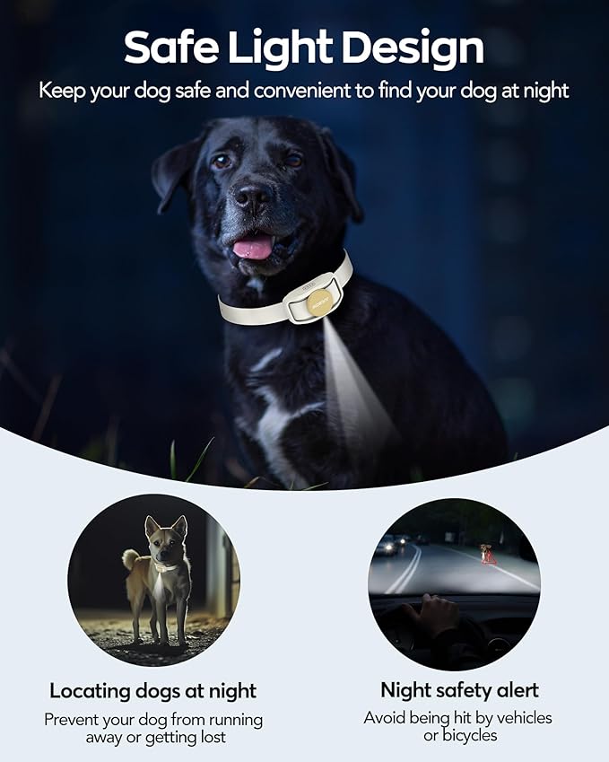 Delupet Dog Shock Collar - 4200FT Remote Control with 3 Training Modes - Beep, Vibration, Safe Shock, IPX8 Waterproof Rechargeable Electric Collars for Small Medium Large Dogs (Beige)