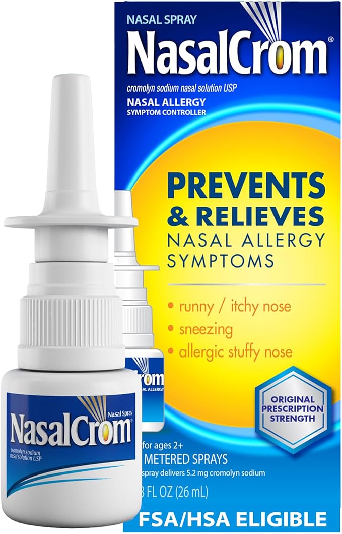 NasalCrom Nasal Spray Allergy Symptom Controller | 200 Sprays | .88 FL OZ