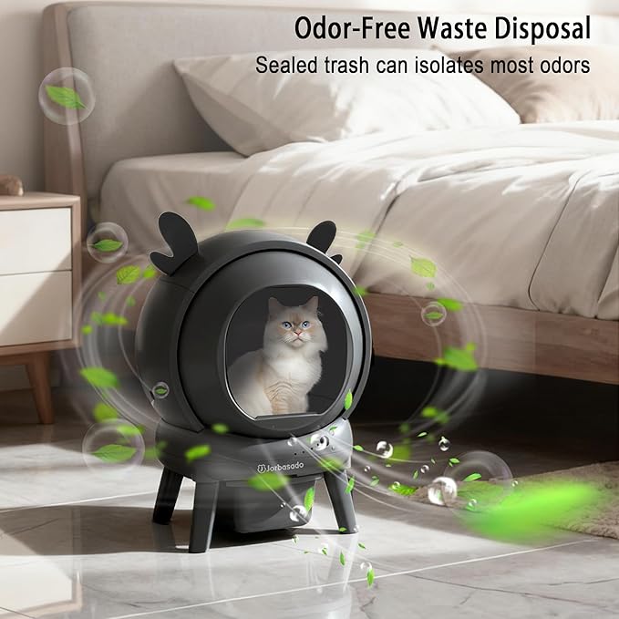 Automatic Cat Litter Box Self Cleaning Litter Box for Multiple Cats, Large Capacity App Control with Dual Safety Protection, Removable Washable Liner