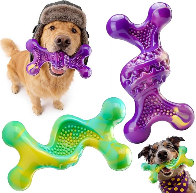 Dog Toys for Aggressive Chewers: Larger Size, Weighing 400g, 2 Pack Tough Dog Toy for Medium & Large Dogs Weighing 20-70 lbs, Indestructible Dog Chew Toys