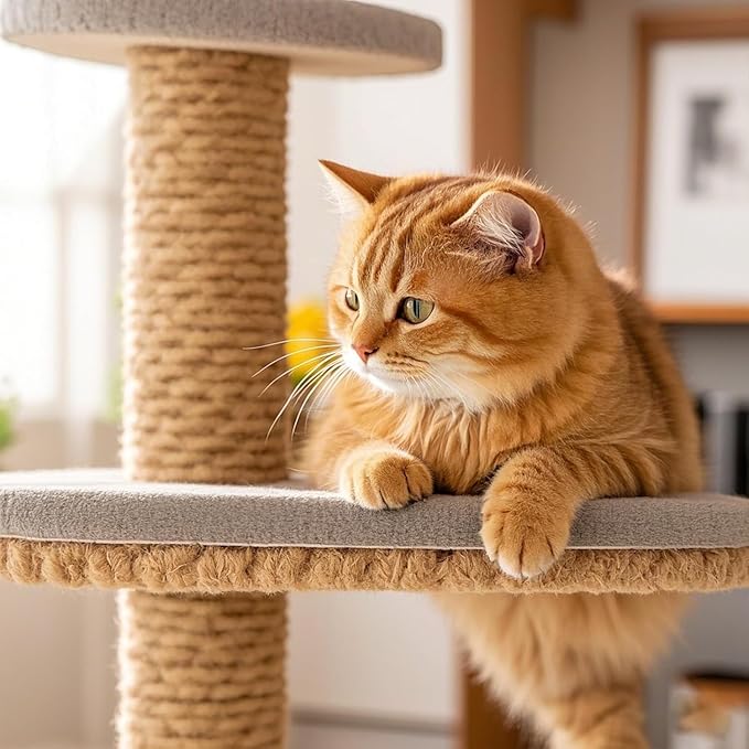 Sisal Rope for Cat Scratcher 1/4" 200 Ft Cat Tree Twine for Repairing Cat Scratching Post Replacement DIY Hemp Rope for Carpet Mat, Pet, and Crafts Gardening Home Decorating
