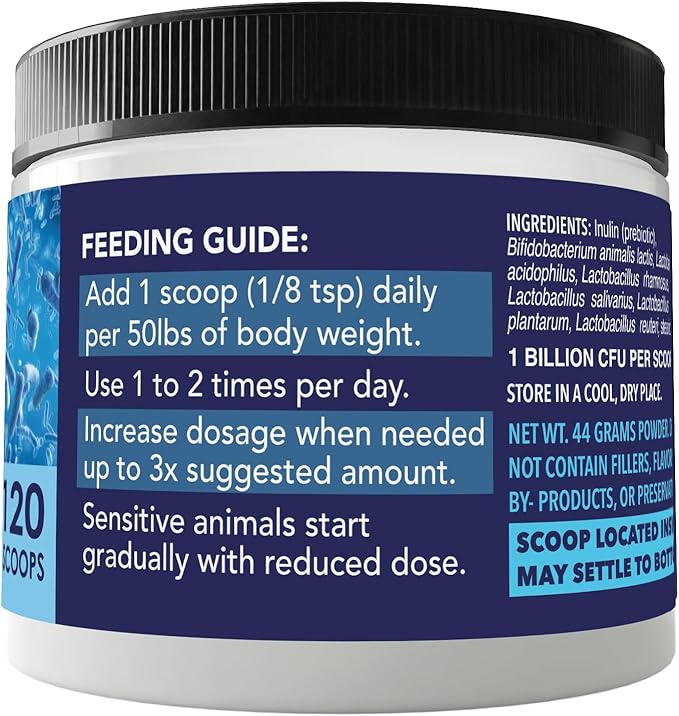 Probiotics for Cats & Dogs : Probiotic Miracle : Bowel & Gut Support : Digestive Health : Stop Diarrhea, Loose Stool