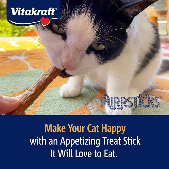 Vitakraft PurrSticks Meaty Cat Sticks - Chicken with Salmon - Segmented and Breakable Meatstick - Deliciously Tender - 6 Count (Pack of 1)