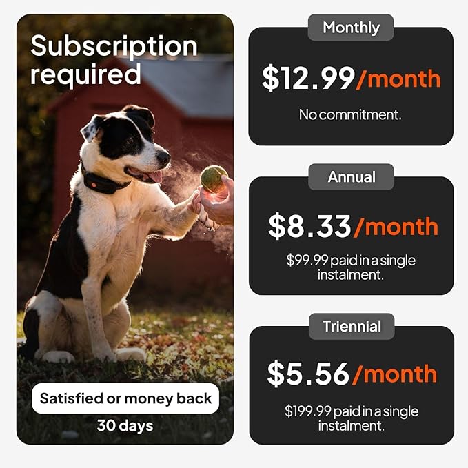 Weenect Dog XT - New GPS Collar for Dogs | XL Antenna | Waterproof | Ultra-Durable Integrated Julius-K9 Collar | Subscription Required