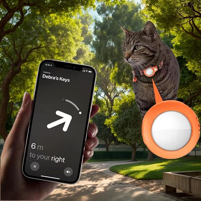 Smart Tracker | Bluetooth Luggage Tracker Works with Apple Find My (iOS Required), Keys Finder and Item Locator for Luggage, Backpack, Pets & Car | Replaceable Battery （Black）