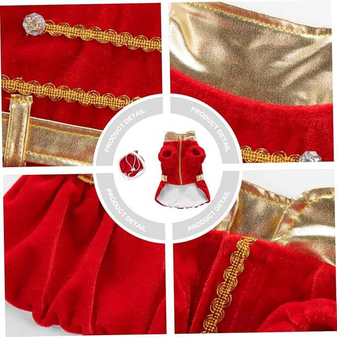 Alasum Pet Christmas Dog Costume Red Funny Halloween Creative Mini Dog Clothes L Holiday Pet Supply Apparel