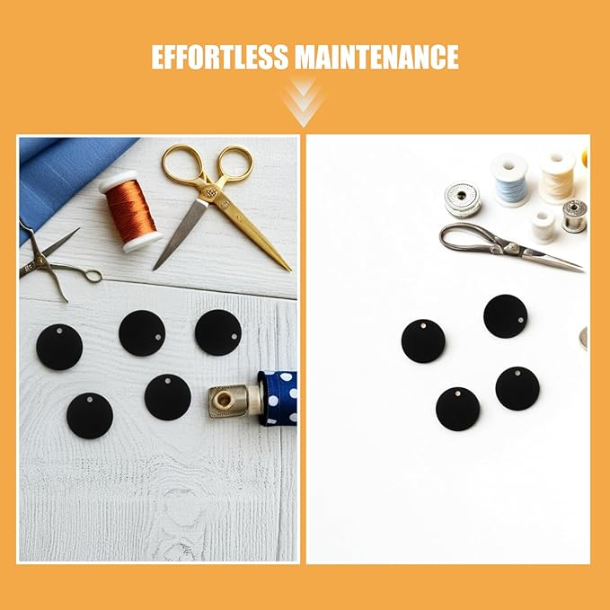 Yardwe 30pcs Round Aluminum Pet Id Tags Black Blank Dog Identification Tags for Engraving Necklace Bracelet DIY Pet Supplies