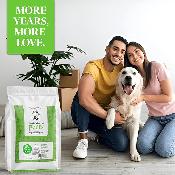 Healthy Dogma - PetMix Dehydrated Dog Food, Clean Ingredient Food - No Preservatives, Homemade Dog Food (Super Green, 10 lbs)