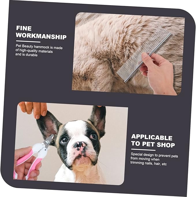 Toyvian PET Grooming Hammock for Cats and Dogs Adjustable Sling for Nail Trimming Random Color for Cat and Dog Grooming Tools