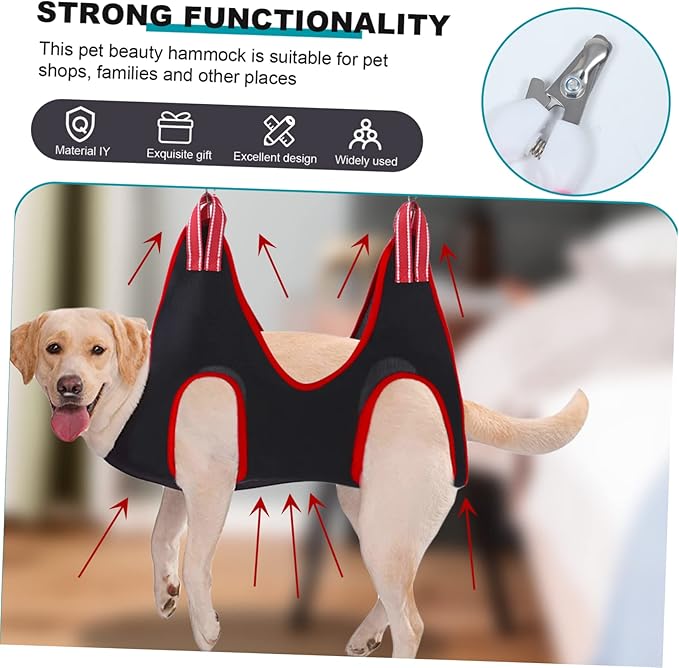 Garneck 1set Nail Trimming Hammock Pet Hanging for Safe Grooming Breathable Material Accessories for Home and Pet Shops