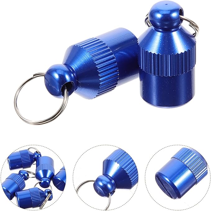 STOBAZA 5pcs Aluminum Alloy Pet Id Tags Blue Anti-Lost Collar Hanging Name Tags for Dogs and Puppies with Address Holder for Pet Supplies