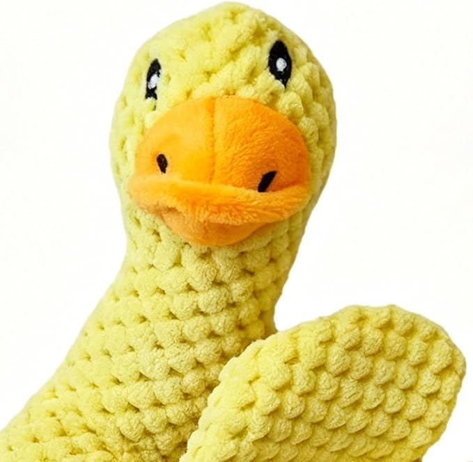 Dog Chew Toys - Chew Toys for Aggressive Chewers, Plush Duck Pet Supplies, Squeaky Calming Plush Stuffed Animals, Dog Teething Game with Squeaker for Puppy Small Medium Large Breed Home Travel