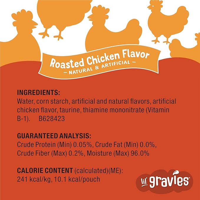 Friskies Purina Lil' Gravies Roasted Chicken Flavor Cat Food Lickable Cat Treats - 1.55 oz. Pouches,(Pack of 32)