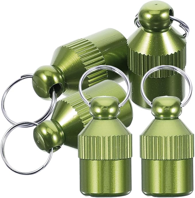 HOMSFOU 5pcs Aluminum Alloy Dog Id Tags Hanging Pet Name Address Collar Tags Anti-Lost Sturdy Green for Puppy and Dog Supplies