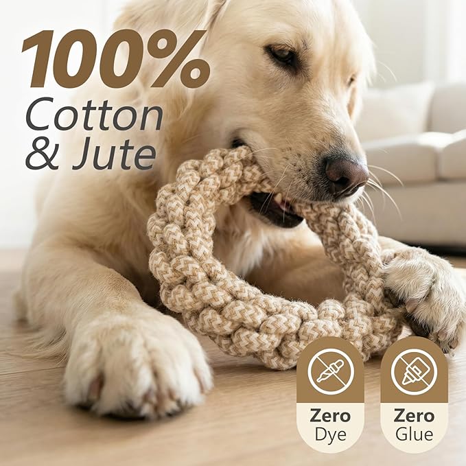 Durable Puppy Chew Toys for Teething, Tough Rope Toys for Small and Medium Dogs, Training Chew Rope, M Size