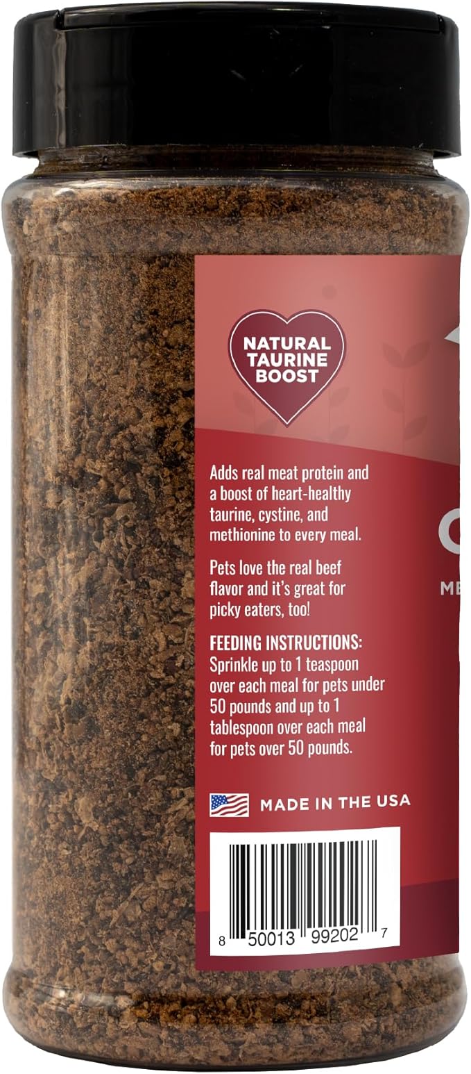 Nature's Logic Beef Crumble Cat & Dog Food Topper - 100% Natural Meal Enhancer - Roasted Beef Lung & Liver - Supports Heart Health with Taurine - No Additives/Preservatives - All Breeds & Life Stages