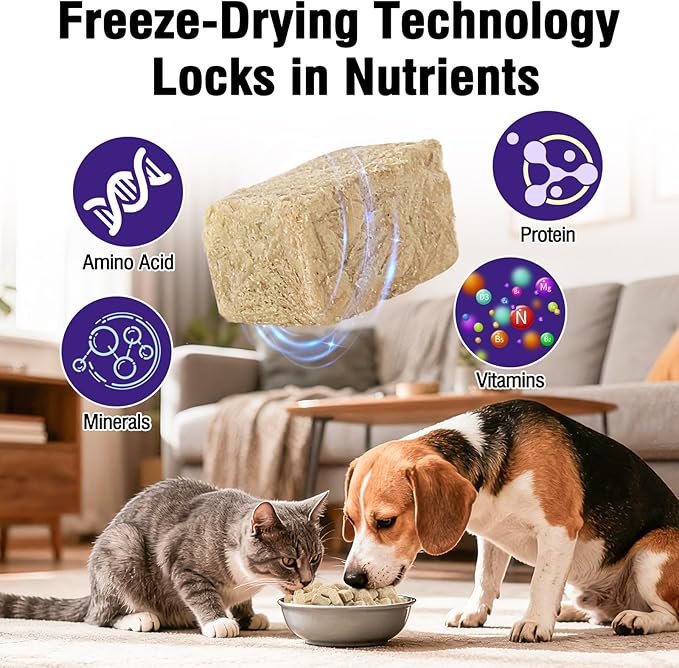 Freeze Dried Cat Dog Treats Soft Chicken Liver 3.05 oz Training Reward Dry Cube Helathy Puppy Pet Snack