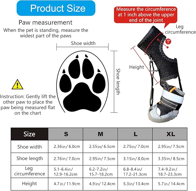 Light Weight Dog Boot with Adjustable Straps Corrective Pet Shoe Dog Paws Protectors Safety Dog Winter Outdoor Supply