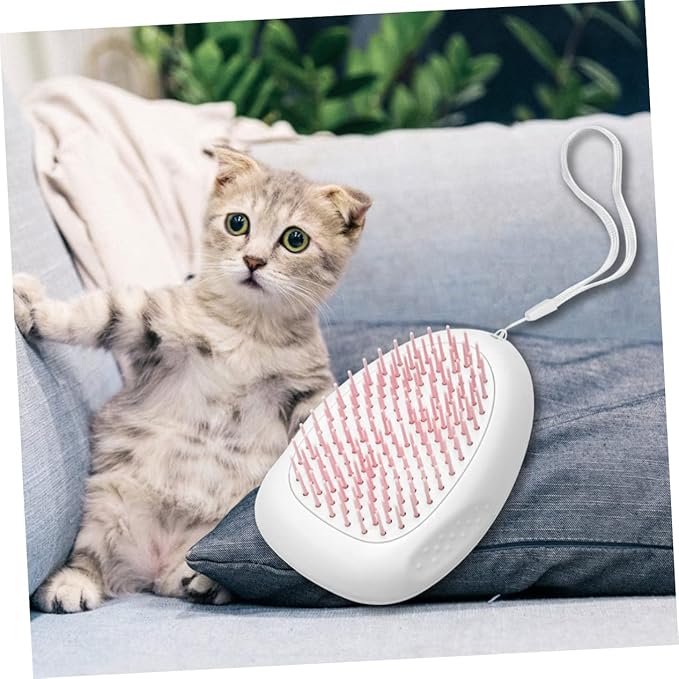 Garneck Abs Pet Dog Cat Grooming Comb De-shedding Brush for Easy Hair Removal Knot Elimination Pet Cleaning Tool with Hanging Lanyard
