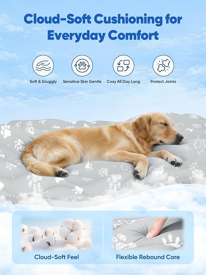 Rywell Super-Absorbent Cooling Mat for Dogs 36"x27" Arc-Chill 3.0 & Color-Changing Dog Cooling Mat, Stay Cool & Dry, Washable, Non-Slip Pet Bed Mat for Floors, Sofas, Kennels