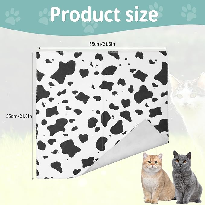 Cat Wrap for Grooming, 21.6x21.6in Soft Fabric Self-Adherent Cat Burrito Towel Restraint Wrap Anti-Bite & Anti-Scratch Cat Swaddle Wrap Washing Bag for Cutting Trimming Clipping Nails Medicine